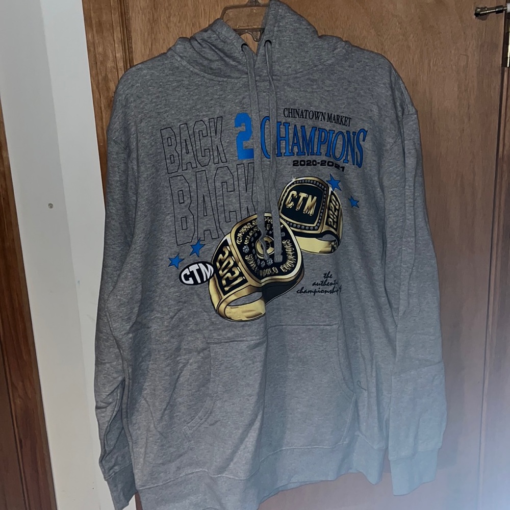 Size xl grey hoodie Chinatown market